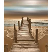 11CT Stamped Cross Stitch Kits DIY Seaside Mosaic Embroidery Home Wall Decor