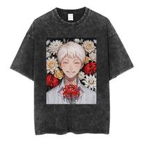 2026 Hot Sale Vintage Washed Anime The Summer Hikaru Died Yoshiki Hikaru Manga T-shirts Men Women Clothing Cotton Casual Oversized T Shirts Top L