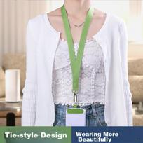 Neck Strap, Anti-Loss, Long Style, USB Drive Holder, ID Card Holder, Work Badge Holder, Brand Logo Pendant, Universal Phone Clip, Green