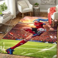 1pc Football Player Action Carpet Rug for Bedroom Living Room Decor Sofa Home Game Area Rug Non-slip Floor Mat. DT716019 40cm x 60cm