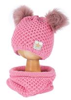 proman, hat and scarf, 2 fur pompoms