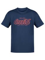 Officially Licensed Coca-Cola Classic Trademark Script Logo Mens T-shirt XXXXL
