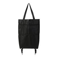 Foldable Trolley Bags, Shopping Trolley Shopping Bag With Wheels, 2 In 1 Folding Shopping Trolley For Home Supermarket Bag One Size