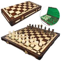 WOODEN DIAMOND CHESS, BURNT, TOURNAMENT, LARGE, 44 x 44 cm MANUFACTURER