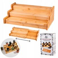 Extendable bamboo spice rack