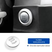 ABS Air Conditioning Button Decoration Cover for BMW 5 Series E60 2004-2010 Interior Sticker EngineButton Sticker