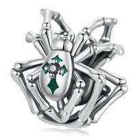Spider with cross silver charm bead silver 925 beads