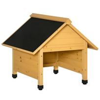 Medinė garažas vejapjovei robotui Robotinė vejapjovė Garažas Stoginė robotinei vejapjovei Apsauga nuo saulės ir lietaus Geltona 75 x 76 x 70 cm 75 x 76 x 70 cm geltona