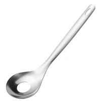 Nelipnus mėsos kukulio gaminimo šaukštas su apvalia skylute, mėsos presavimo įrankiai, žuvies kukuliai meatball spoon white