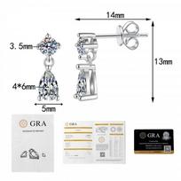 Sterling Moissanite Drop Earrings With Tassel Fringe Korean Style Minimalist Fashion Jewelry Women 925 Sterling Silver