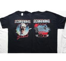 New Scorpions Shirt, Scorpions Band Tour 82 Cotton Black Unisex T-shirt L