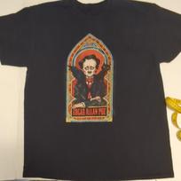 Black Edgar Allan Poe Gothic Literature Graphic Crew Neck Men's T-Shirt Size L Unisex T-Shirt XXXXL