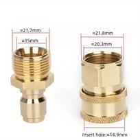 M22x15 Varinis Adapteris Greito Jungimo Rinkiniai Aukšto Slėgio Plovimo Mašinai Vandens Išleidimo Rinkinys M22 Automobilio Plovimo Pistoleto Žarnos Priedai 1 set beige