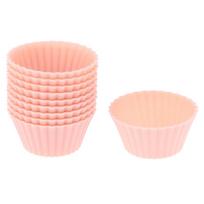 10 vnt Silikoninio pyrago formelės apvalios formos bandelių puodelis Mini Cake Cup virtuvės įrankis rožinė