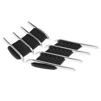 Pair of Car Exterior Hood Side Air Intake Flow Vent Shark Gills Outlet Decorative Trim Sticker