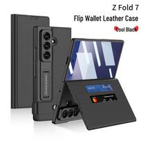 Samsung Z Fold7 Leather Wallet Case with Stand, Card Slot, and Protective Film Samsung Galaxy Z Fold 7