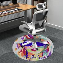 1PC Taylor Swift Office Round Rug, Non-slip, Soft and Durable Office Rug for Interior Decoration, Perfect for Office, Beautiful Decoration 80cm