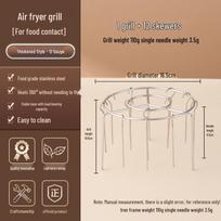 Stainless Steel Vertical BBQ Air Fryer Rack for Roasting Meat Skewers