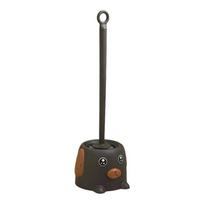 Lovely Puppy Themed Toilet Brush Plastic Base Strong Bristles Ergonomic Handle Bathroom Essential for Household