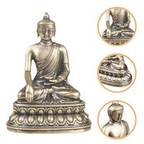 Brass Buddha Statue Retro Desktop Decoration Compact Size Vintage Buddha Sculpture Ornament Brass Craft Figurine China Mainland