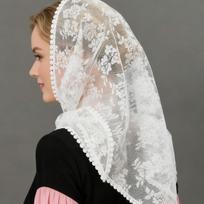 Soft Mantilla Veils for Women Lace Infinity Veil Mantilla Latin Infinity Chapel Veil Latin Mass Head Covering Lace Scarf Mantilla Veils for Church balta