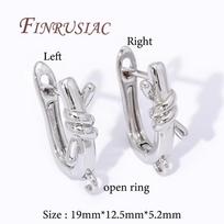 18K Gold Plated Brass with Zircon Earring Hook Clasps For DIY Women's Earring Making,Earwires Fasteners Findings 1 pair