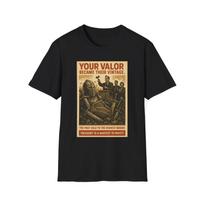 Your Valor Became Their Vintage Shirt, Anti-Marxist American Pride Tee S
