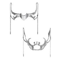 Metal Luxury Mask For Women Men Silver Color Party Face Chain Gothic Jewelry 1