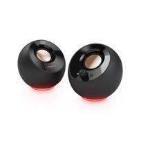 Creative Pebble SE Black PC Speakers with RGB Audio Peak Passive Compact Desktop Speakers Lighting, USB-C Power, 3.5mm Connection, 8.8W Power, juoda