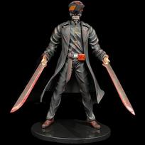 Chainsaw Man Denji Katana Man Samurai Sword PVC Action Figures Toys no box gray