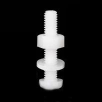 5-50Pcs Cross Round Head Screw and Nut with Washes M2 M2.5 M3 M4 M5 M6 M8 Black/White Nylon Screws Metric Threaded Bolts Nut Kit M3x4mm-50pcs