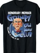 Black“Grumpy Old for Man Club Honorary Member” Unisex T-shirt M
