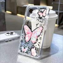 Watercolor Pink Butterflies Phone Case for Xiaomi Redmi Note 15 14 13 12 11 10 9 8 7 Pro Plus Soft Shockproof Protective Cover Redmi 9T