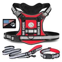 Dogs Harness with Leash Tactic Pet Chest Strap Collar Adjustable Pet Chest Harness Outdoor Walk Training Vest for Dogs L