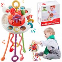Pop It Montessori Sensory Toy Teether for Babies 4 in 1 Anti-Stress