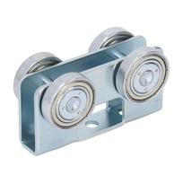 Trolley Assembly 4 Wheel Beam Roller Curtain Sliding Door Pulling Lifting Hoists Accessories Color: Silver