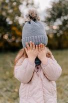 Fleece-lined winter hat and neck warmer for children