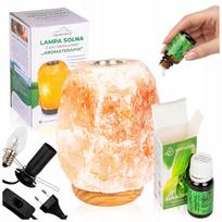 AROMATHERAPY SALT LAMP + NATURAL EUCALYPTUS ESSENTIAL OIL 12 ml