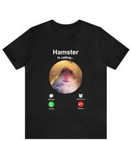 Funny Hamster Calling Phone Graphic T-shirt S
