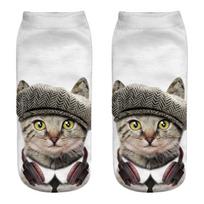 Unisex Funny 3D Printed Casual Low Cut Socks for Men and Women - Cute Novelty Fashion Socks, Fun Designs, Breathable Cotton One Size