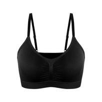 Women Seamless Plus Size Wireless Yoga Sports Bra Breathable Fitness Cami Bra S