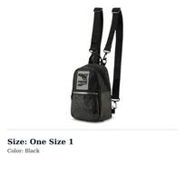 PUMA Artificial Leather Fabric Backpack Regular Womens Black 077848-01 One Size 1