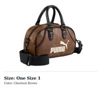PUMA Polyester Shoulder Bag, Crossbody Bag, Handbag Mini Womens Chestnut Brown 091137-04 One Size 1
