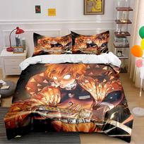 Anime-Inspired Bedding Set with Sword Theme Bedding set (1 duvet cover, 2 pillowcases, duvet not included) 135x200cm