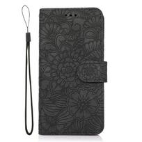 „Samsung Galaxy J3 J5 J7 A5 2017“ J6 J8 A6 A7 J530 J330 A520 J730 dėklas, atverčiamas gėlių raštu For A5 2017 A520 juoda