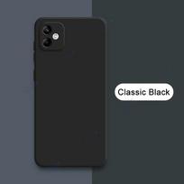 Square Liquid Silicone Phone Cases for Samsung A05 A05S S 360 Soft Protective Shockproof Back Covers SamsungA05S Shield Samsung A05 black