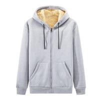 Vyriškas flisinis sutirštintas vienspalvis gobtuvu džemperis paaugliams kardiganas viršus studentui užsegamas džemperis vyriška didelio dydžio striukė M-5XL 2XL