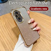 For Huawei Honor 200 Pro 100 90 80 70 60 50 X9a 5G X9b Glitter Plating Silicone Soft Case X 9a 9b Four Corner Anti-shock Cover Honor 50