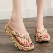 Fashion Shoes Women Rubber Flip Flops Ladies' Slippers Luxury Slides Med Shale Female Beach Platform Soft Hawaiian Designer Flat Sabot 35