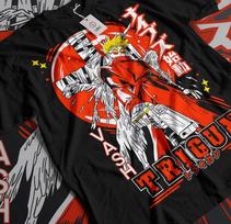 Trigun Vash The Stampede Moon Funny Anime Tee, Gift Shirt, Manga T-shirt, Unisex 4XL